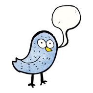 funny cartoon bird N201