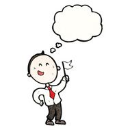 cartoon office man waving white flag N3