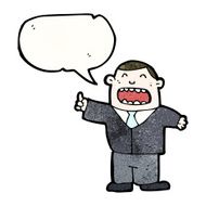 cartoon businessman talking N5
