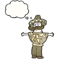 cartoon man in mexican costume N5