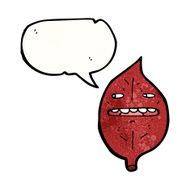 cartoon leaf with speech bubble N13