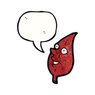 cartoon leaf with speech bubble N14