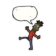 enthusiastic man with speech bubble cartoon N3
