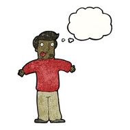 cartoon man with thought bubble N46