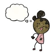 cartoon happy girl N114