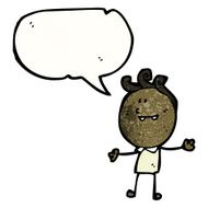 cartoon happy man with speech bubble N560