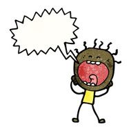 cartoon screaming doodle man N2