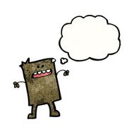 cartoon square little guy