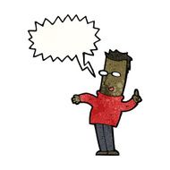 cartoon man answering question N2