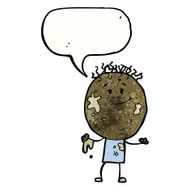 cartoon boy covered in dirt