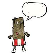cartoon happy man in socks and underwear N2