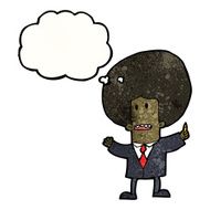 cartoon businessman with big afro