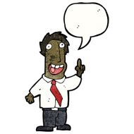 cartoon man with great idea N43