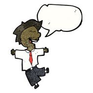 Cartoon happy boy with speech bubble N291