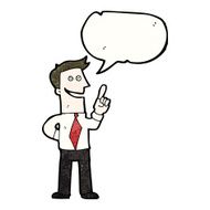cartoon man with great idea N44