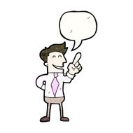 cartoon man with great idea N45