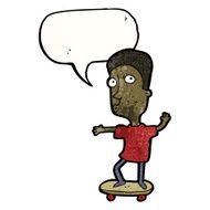 skateboarding cartoon boy
