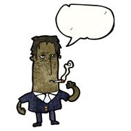 Cartoon Man Smoking N6