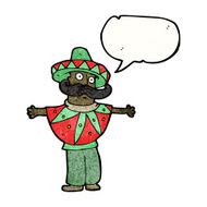 cartoon man in mexican costume N6