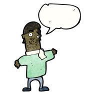cartoon friendly man with open arms