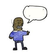 cartoon bald man pointing and laughing N4