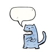 cartoon cat with speech bubble N98