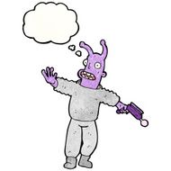 cartoon alien spaceman N27