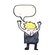 cartoon happy business guy
