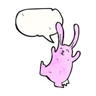cartoon funny dancing rabbit N2