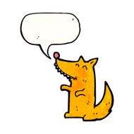 cartoon fox with speech bubble N27