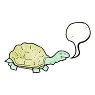 cartoon tortoise with speech bubble N13