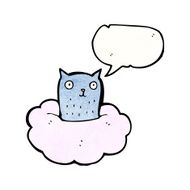 cartoon cat on cloud N3