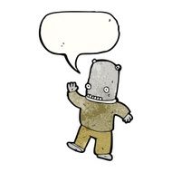cartoon weird alien spaceman