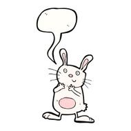 funny rabbit with speech bubble N2