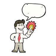 cartoon businessman with great idea N12