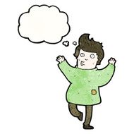 cartoon man in patched clothes dancing N2