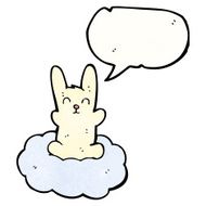 cartoon rabbit on cloud N4