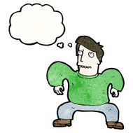 cartoon squatting man N3
