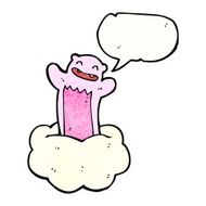 cartoon bear on cloud N5