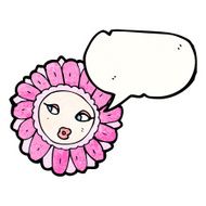 flower face cartoon