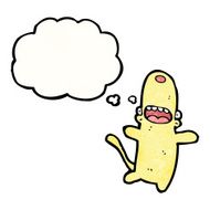 cartoon dog with thought bubble N41