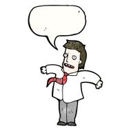 cartoon businessman shrugging shoulders N15