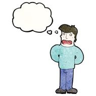 cartoon man with thought bubble N47