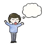 cartoon man with thought bubble N50
