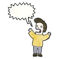 cartoon shrieking man N17