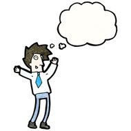 cartoon man with thought bubble N52