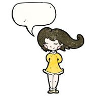 pretty girl with speech bubble N2