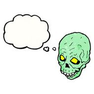 spooky cartoon skull N12