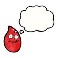 happy blood drop cartoon character N2