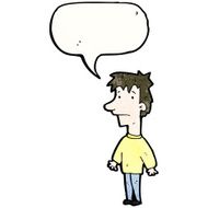 cartoon nervous boy N14